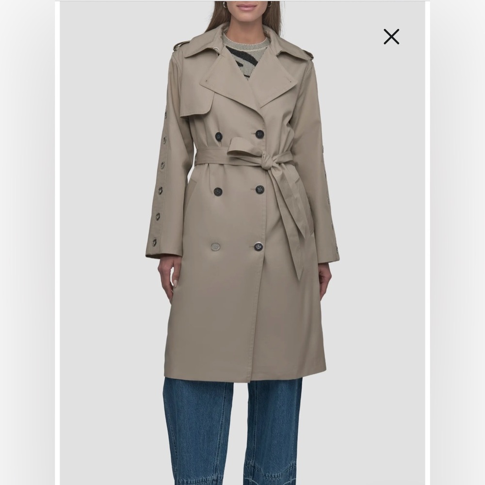 NWT DKNY Grommet Trench Coat Size M/L
